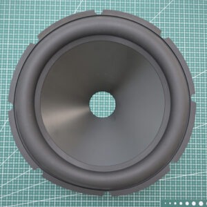 12" Black Aluminum Cone with Rubber Surround